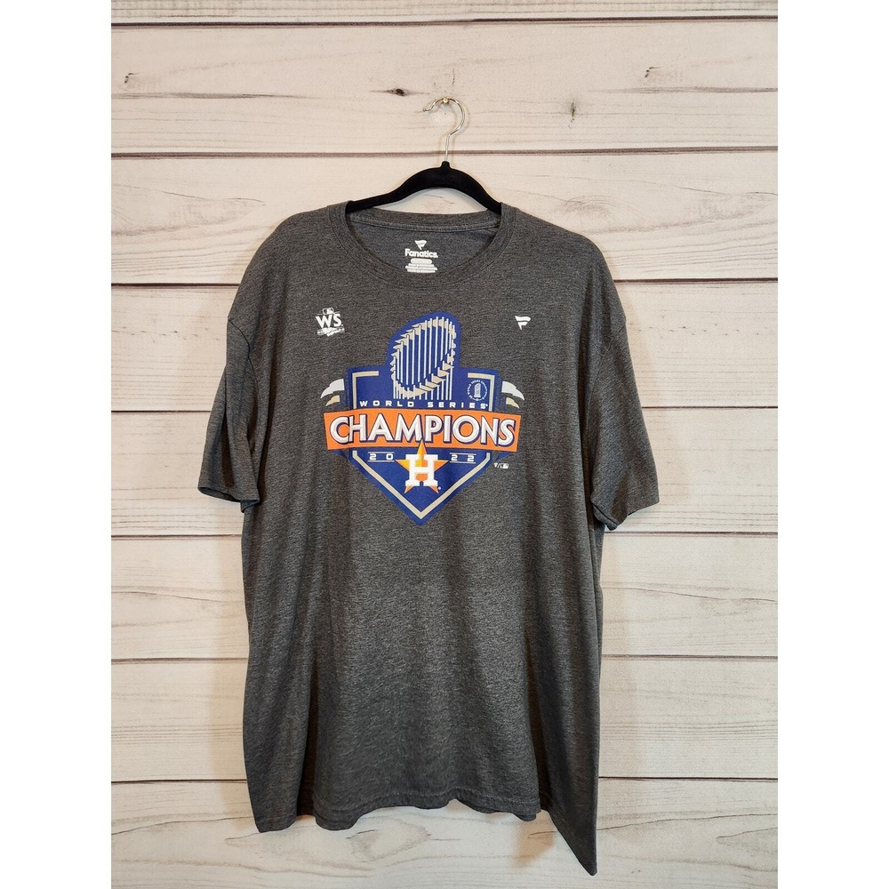 Fanatics Men 2XL Charcoal Houston Astros 2022 World Series Champions T-Shirt MLB